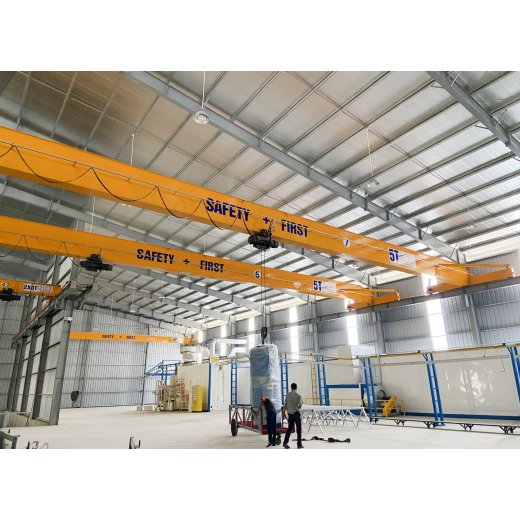 Cầu trục Hitachi 5 tấn 1 dầm đơn khẩu độ nhà xưởng 10m Cầu trục Hitachi 5 tấn 1 dầm đơn khẩu độ nhà xưởng 10m